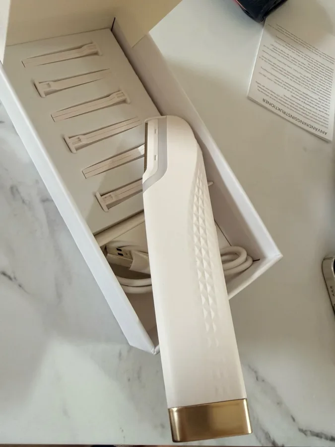 Peachly electric dermaplane tool photographed by Whitney D., a verified buyer